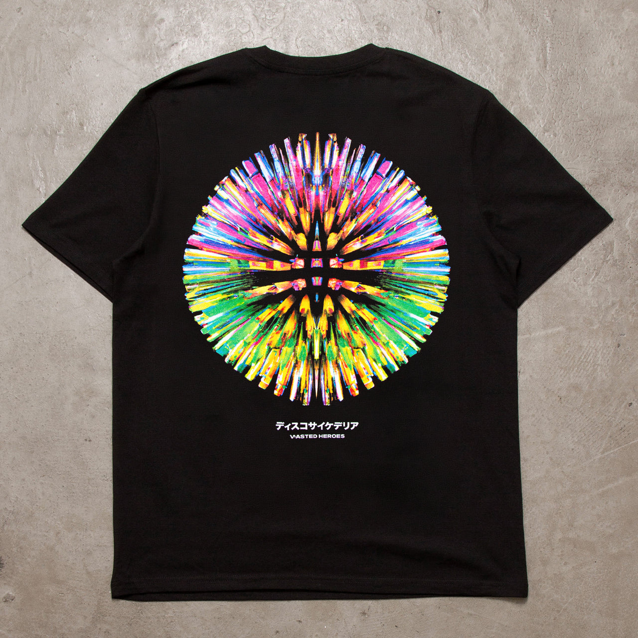 031 Disco Psychedelia Back Print - Tshirt - Black