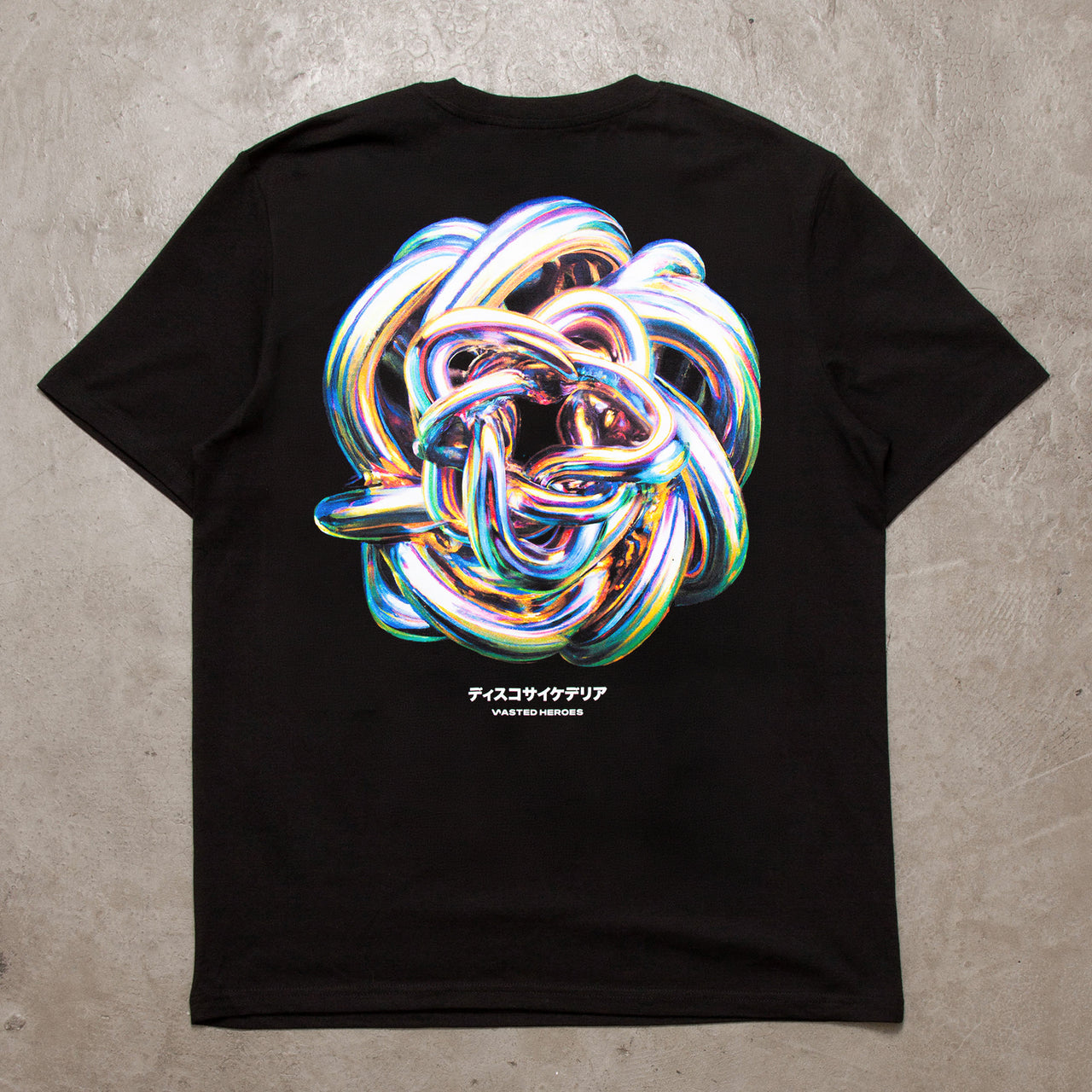 025 Disco Psychedelia Back Print - Tshirt - Black