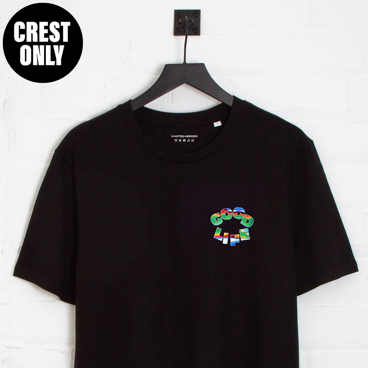 Crest Doodle Good Life - Tshirt - Black