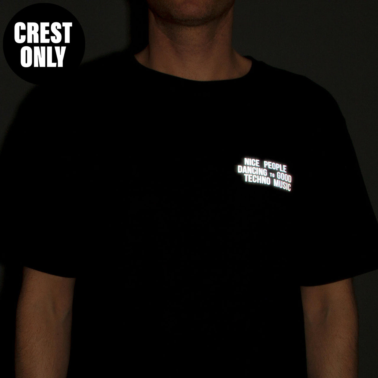 Crest Reflective Peoples Techno - Tshirt - Black
