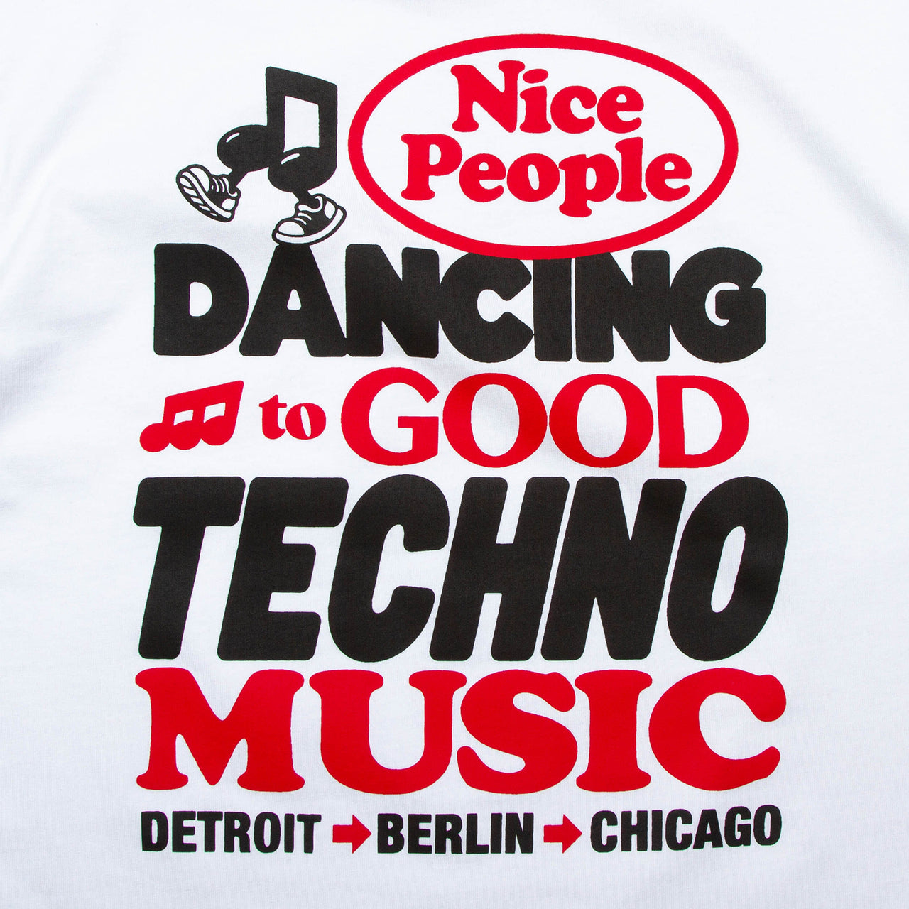 Poster Peoples Techno Back Print - Tshirt - White