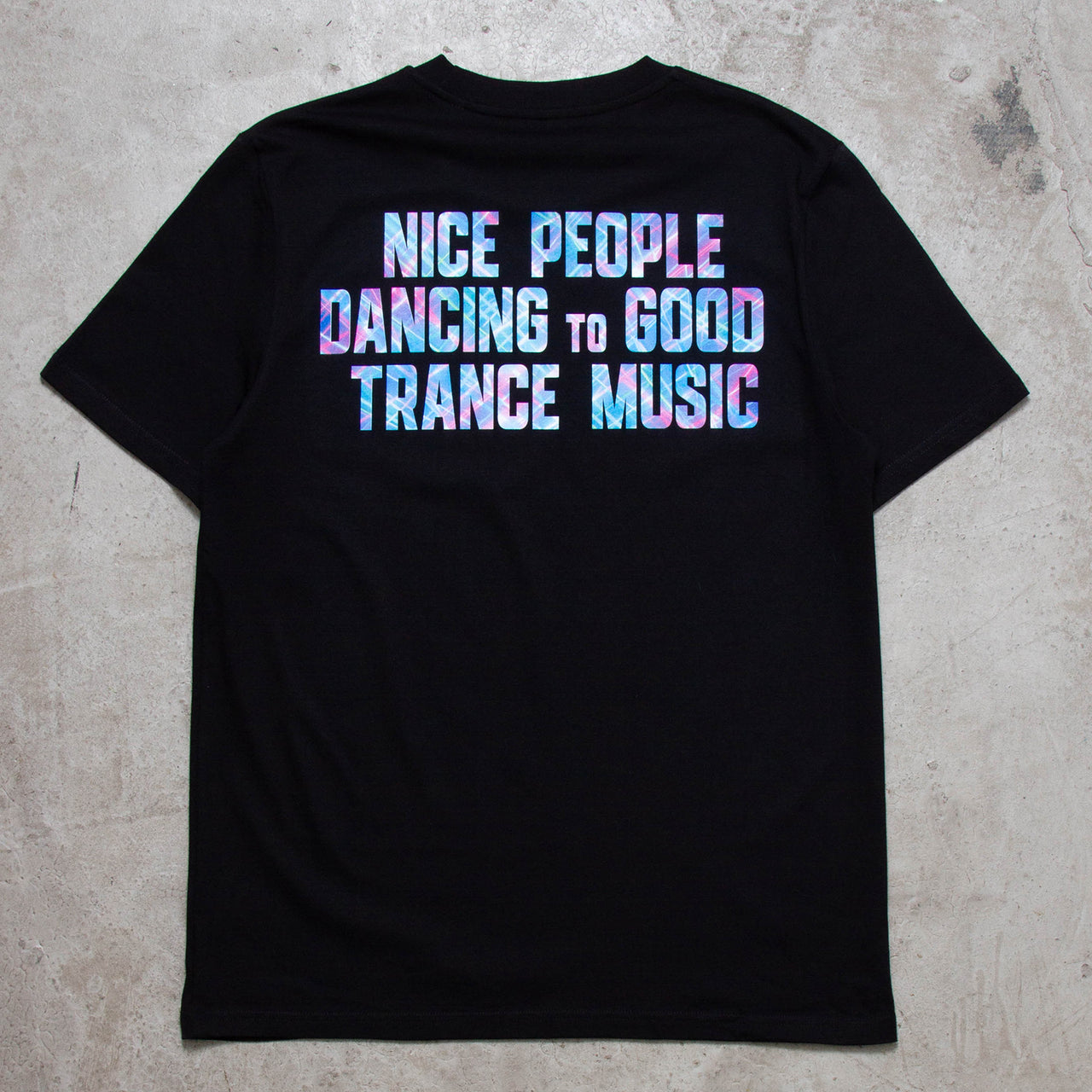 Peoples Trance Lazers Back Print - Tshirt - Black