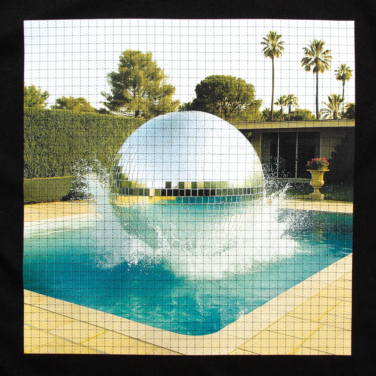 Disco Poolside Trip Back Print - Sweatshirt - Black