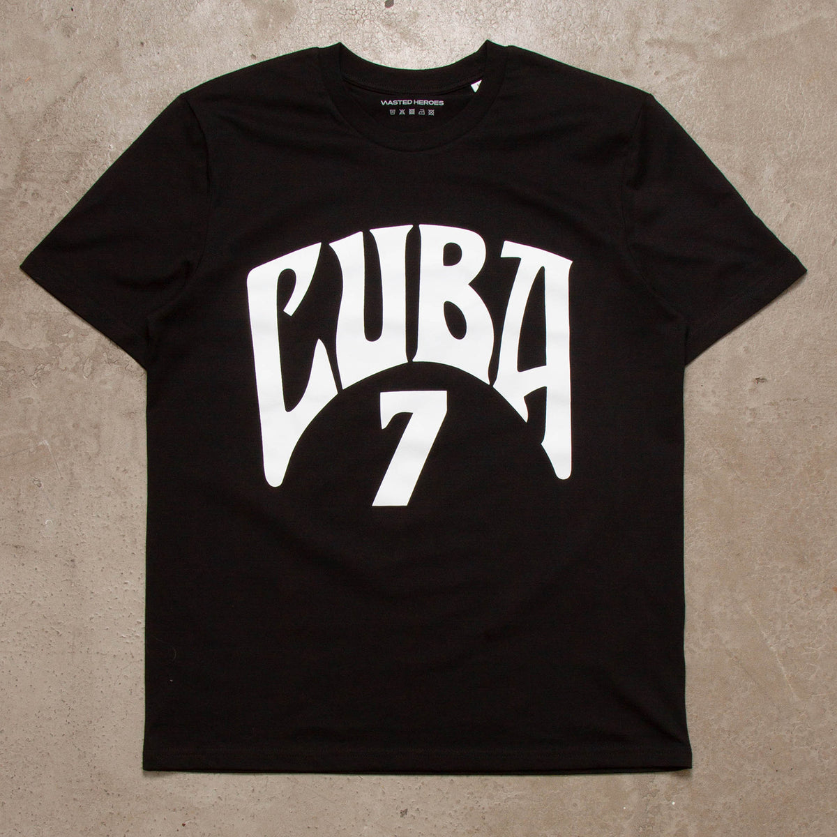 Cuba 7 Front Print - Tshirt - Black