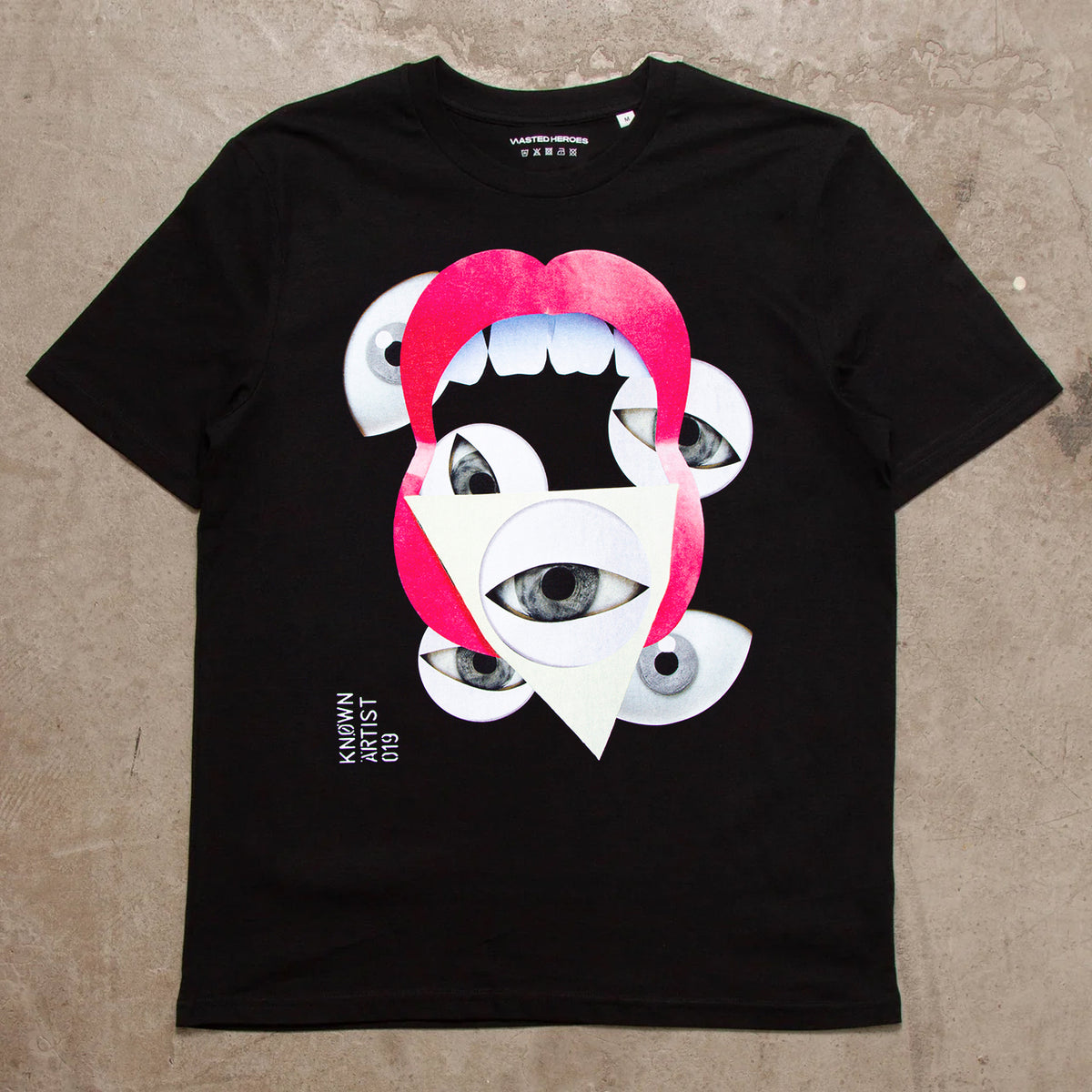 Known Artist 019 Front Print - Tshirt - Black