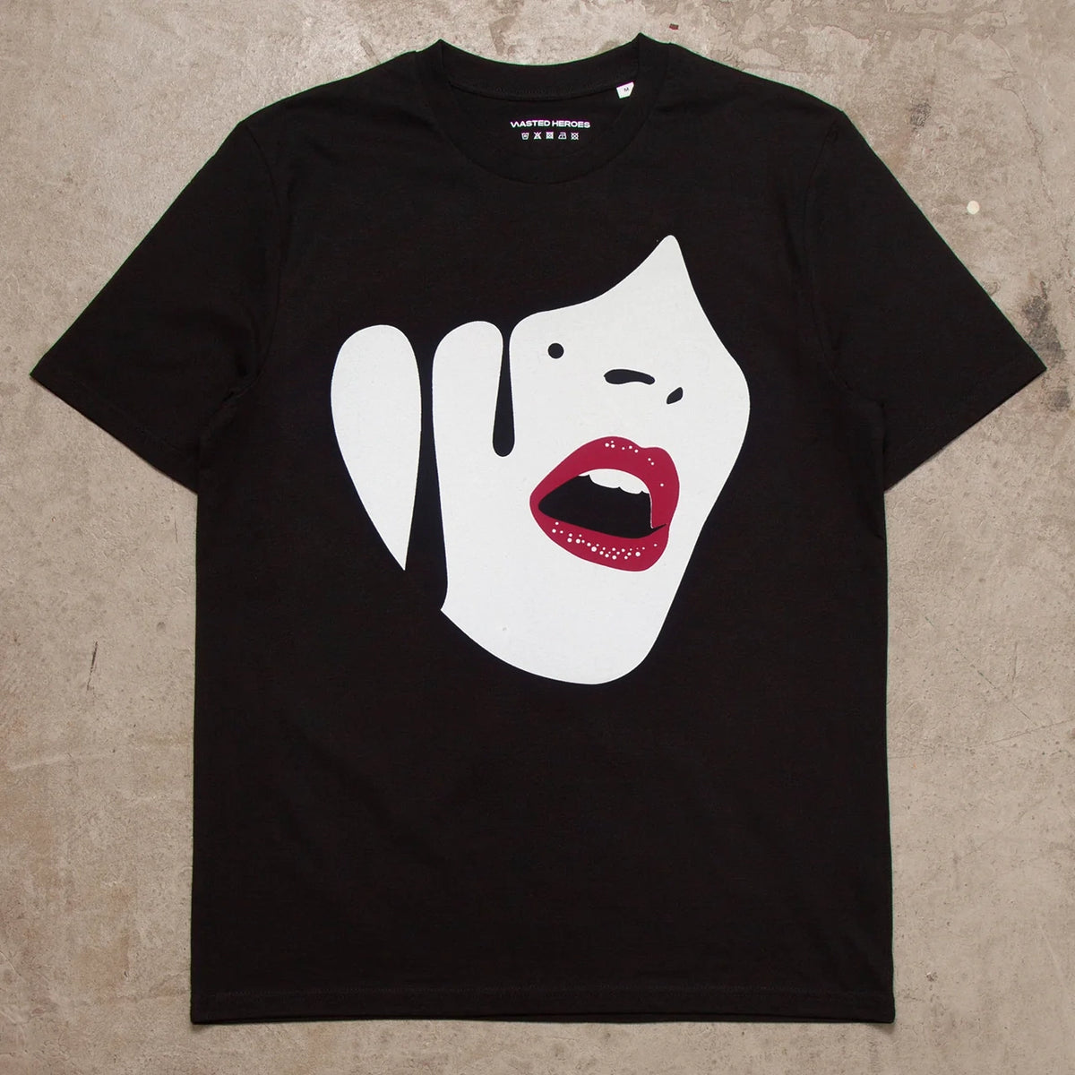 Droplet Face - Tshirt - Black