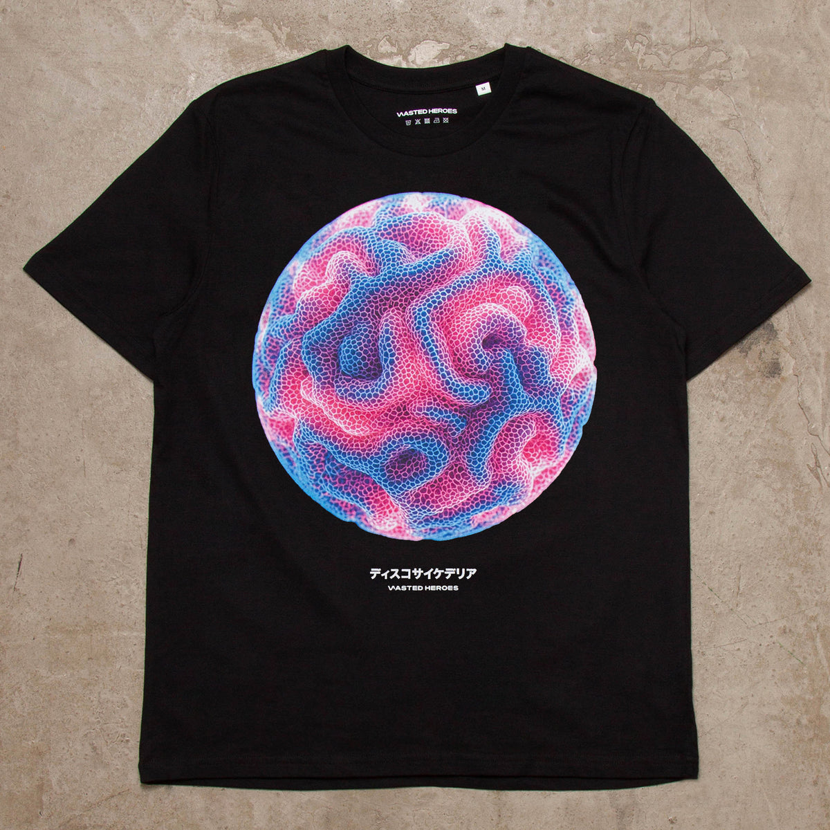 060 Orb Disco Psychedelia Front Print - Tshirt - Black