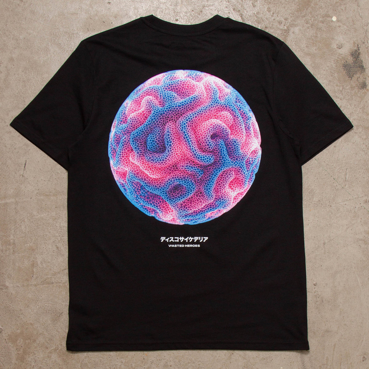 060 Orb Disco Psychedelia Back Print - Tshirt - Black