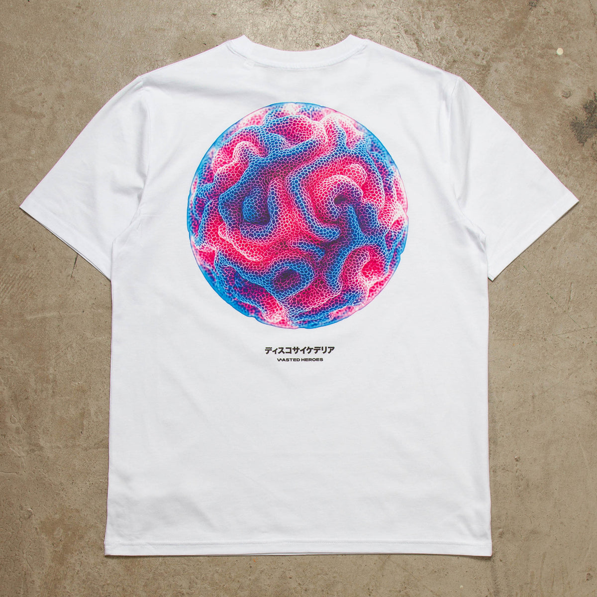 060 Orb Disco Psychedelia Back Print - Tshirt - White