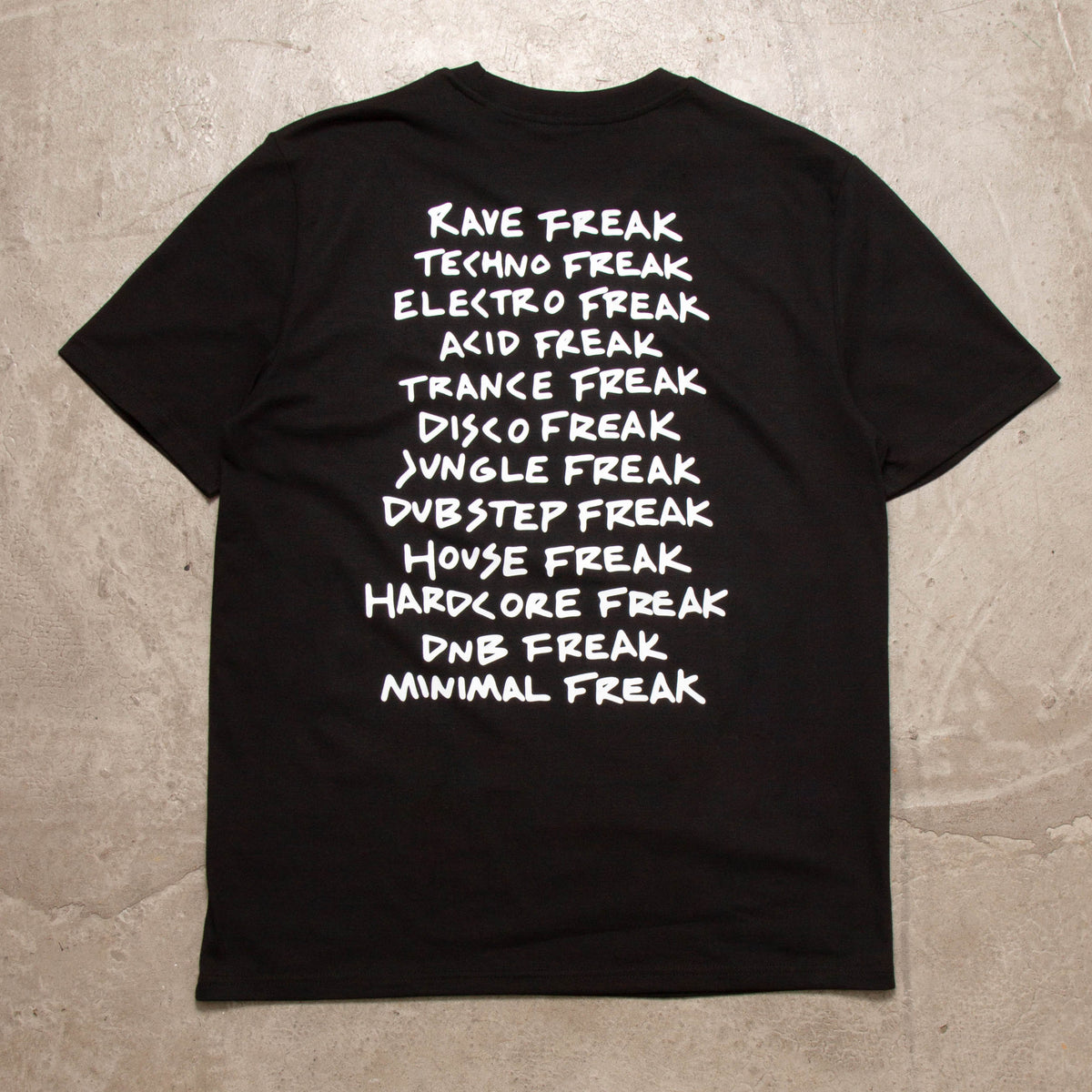 Rave Freak Back Print - Tshirt - Black