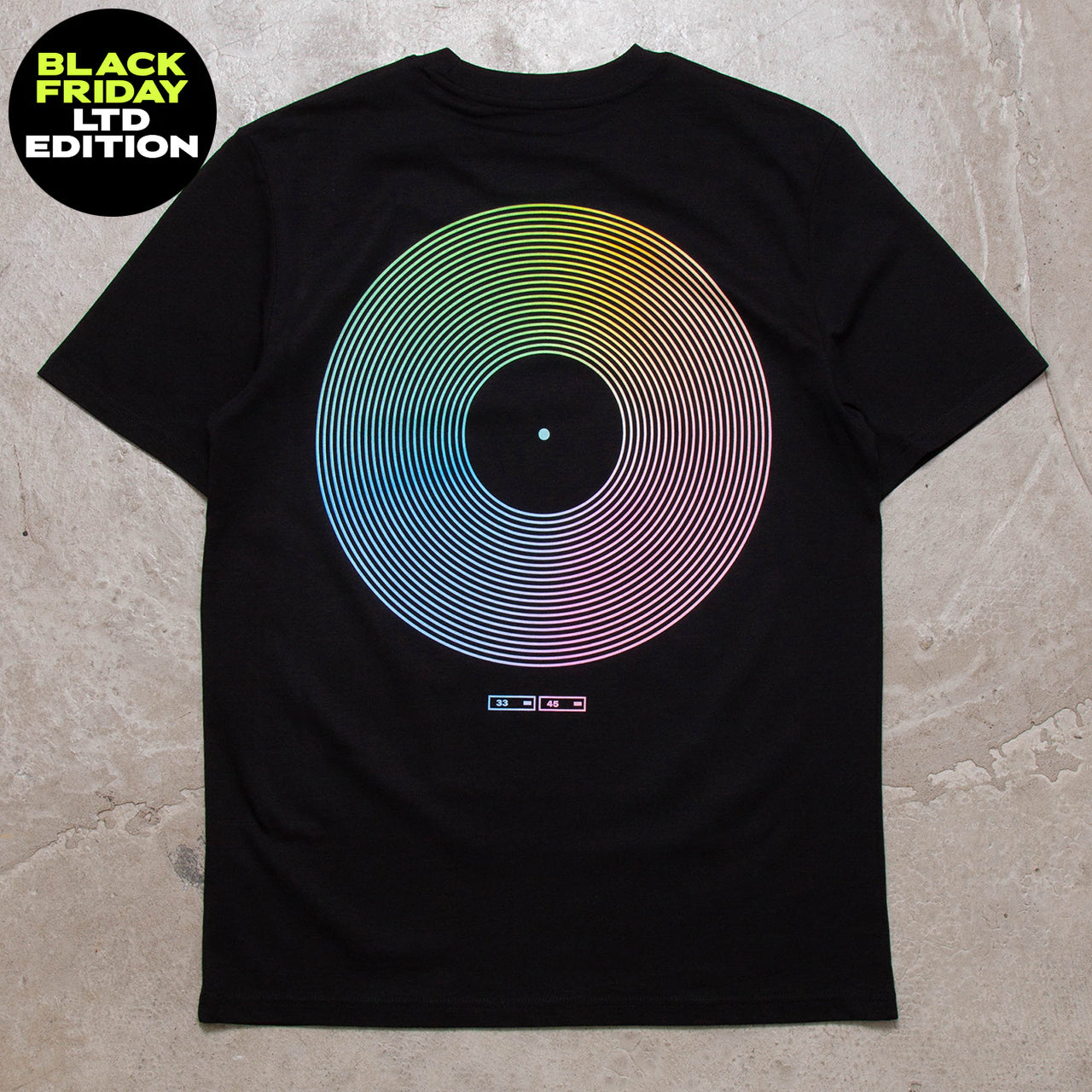 BF Vinyl Yellow Back Print - Tshirt - Black