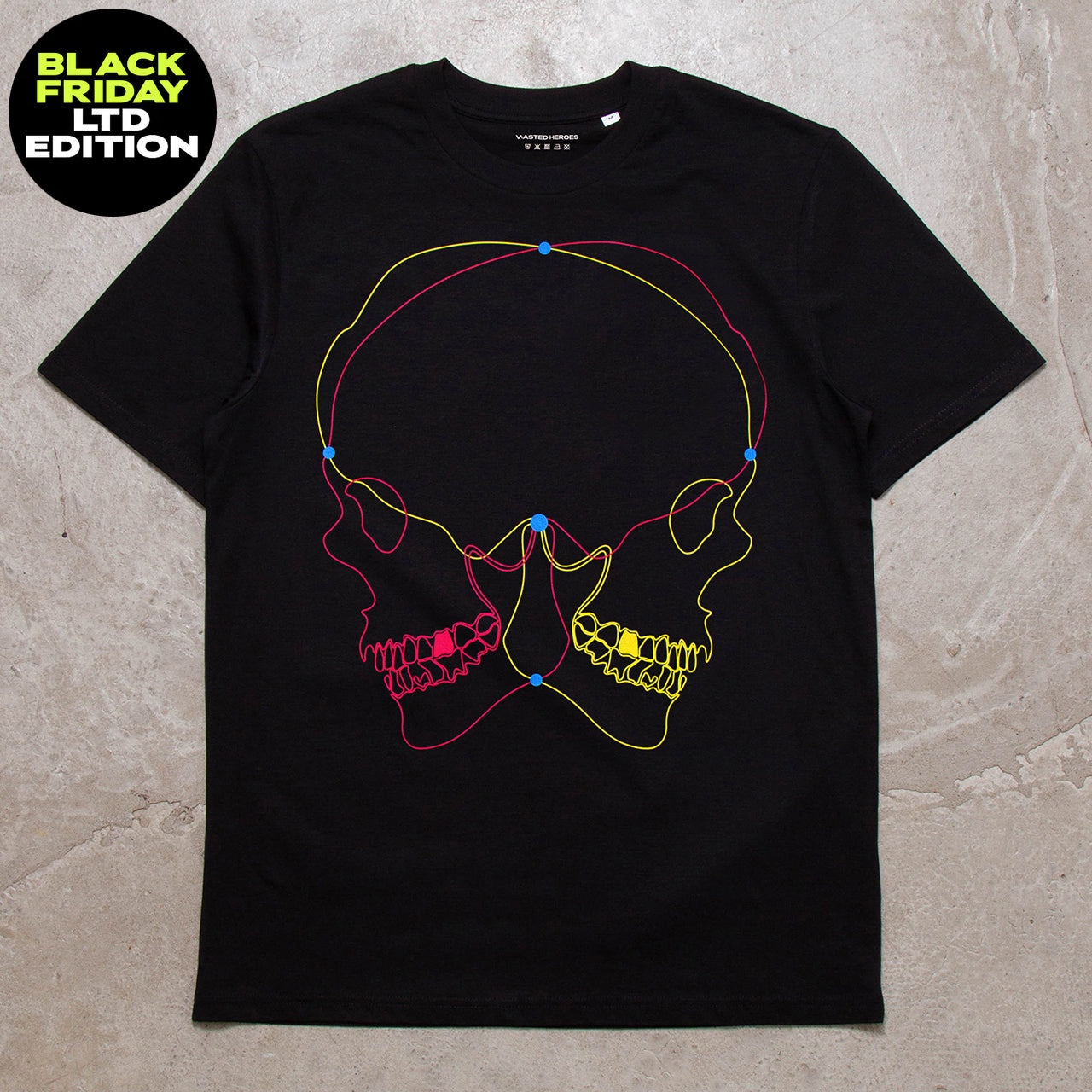 BF Skulls CMY Front Print - Tshirt - Black