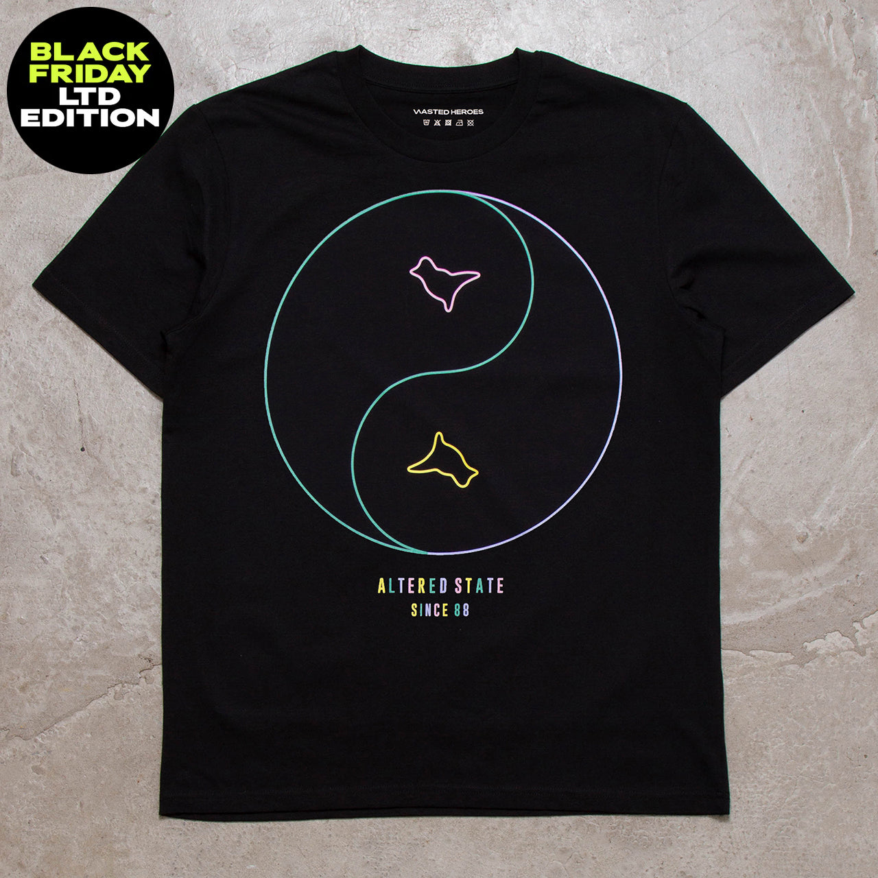 BF Altered State Front Print - Tshirt - Black