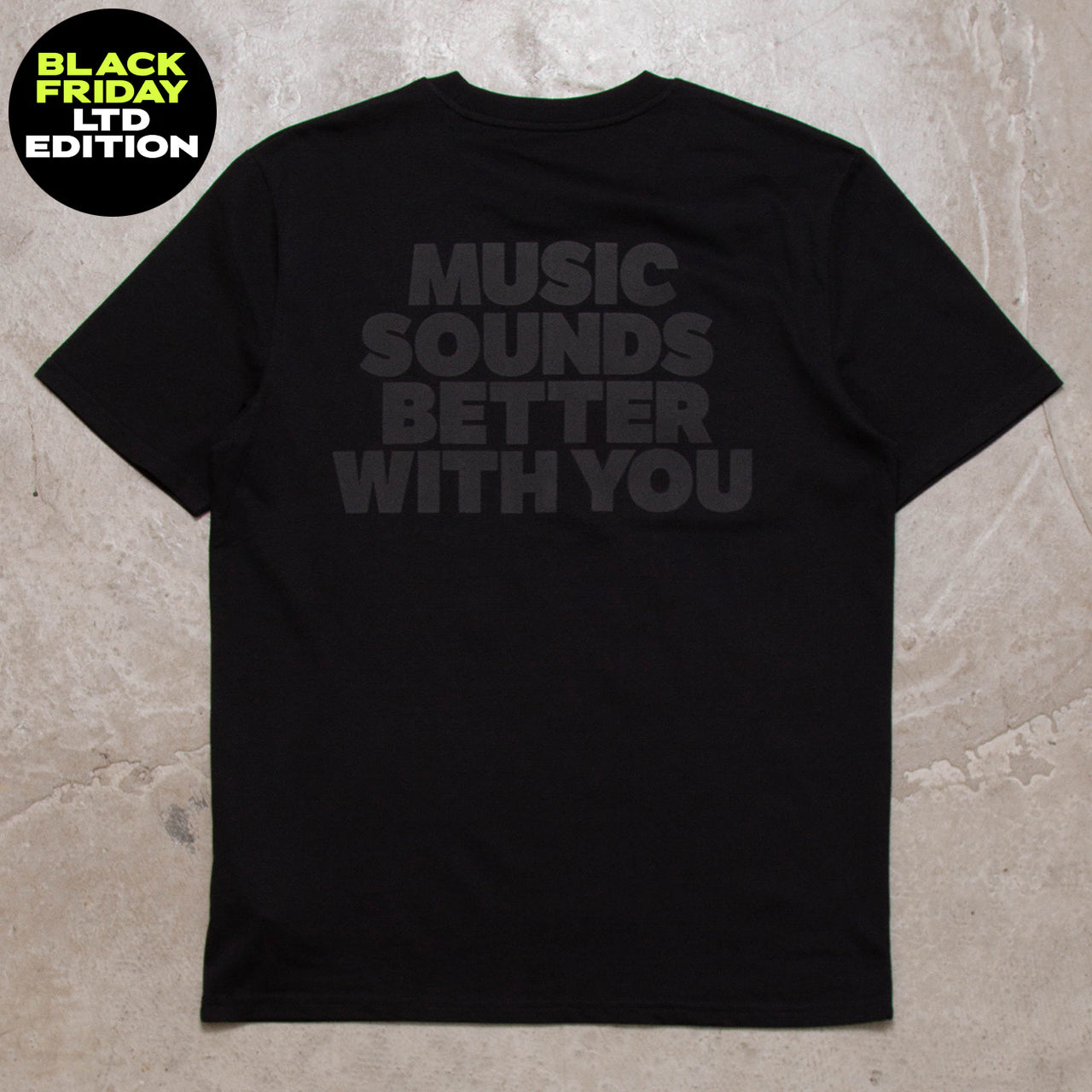 BF Music Sounds Back Print - Tshirt - Black