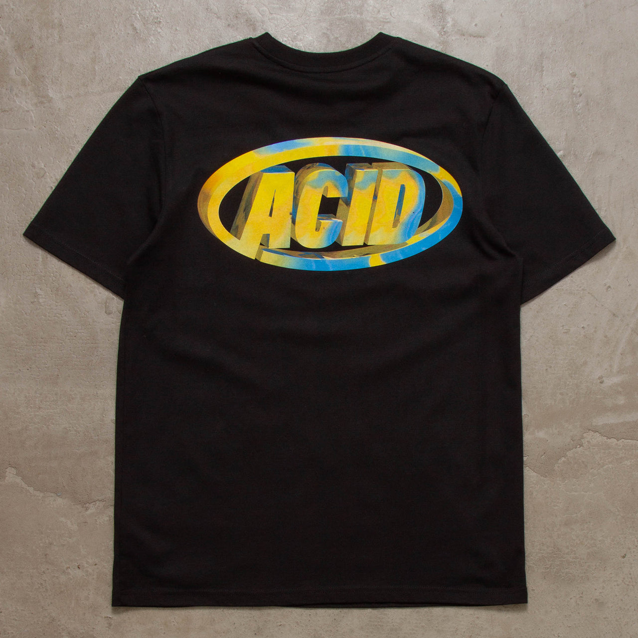 3D Acid Logo Back Print - Tshirt - Black