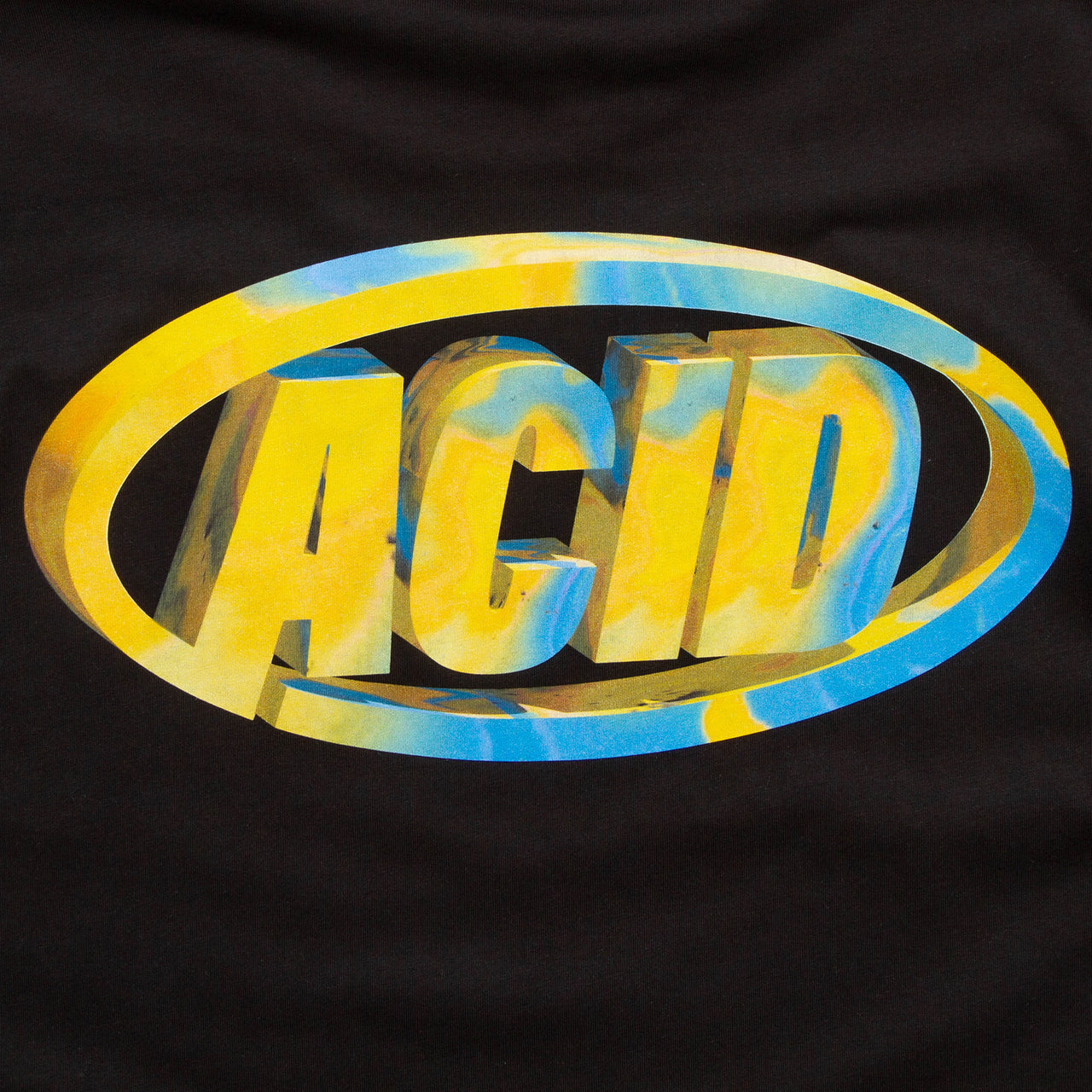 3D Acid Logo Back Print - Tshirt - Black