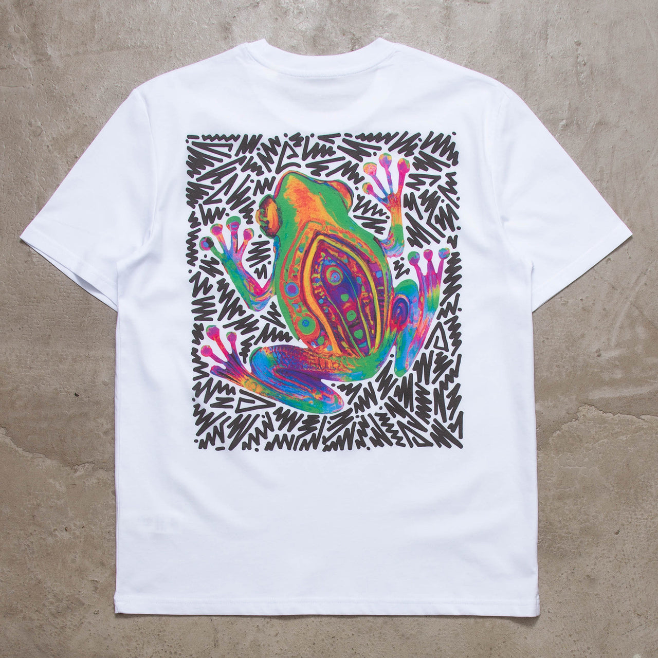 Doodle Toad Back Print - Tshirt - White