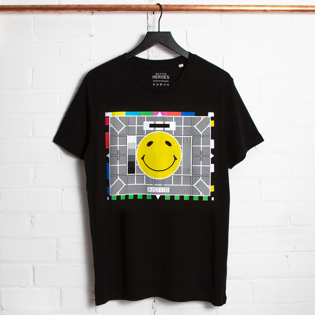 Acid Test Card Front Print - Tshirt - Black