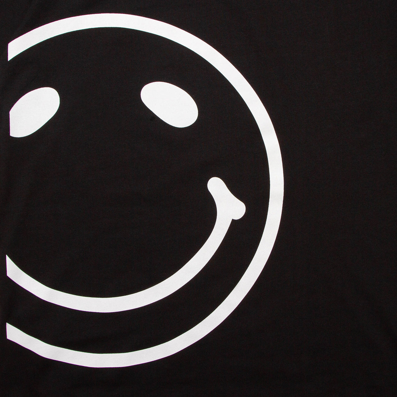 Side Smiley Back - Tshirt - Black