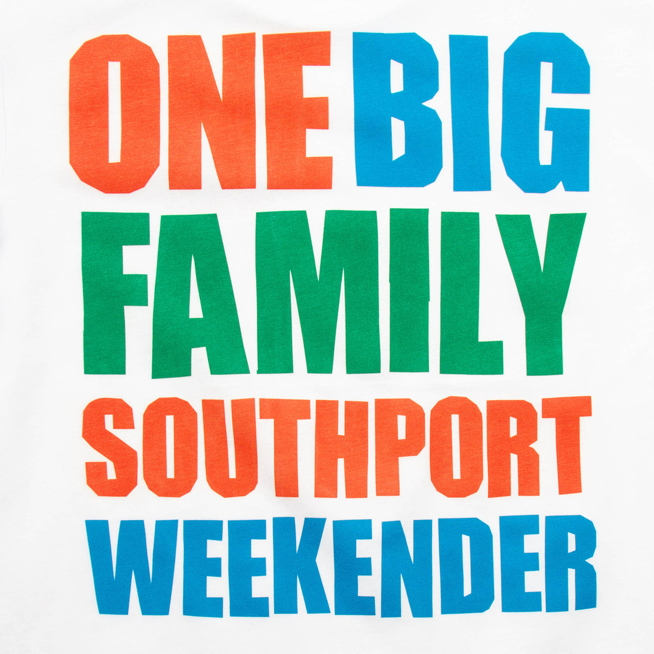 One Big Family Back Print - Tshirt - White