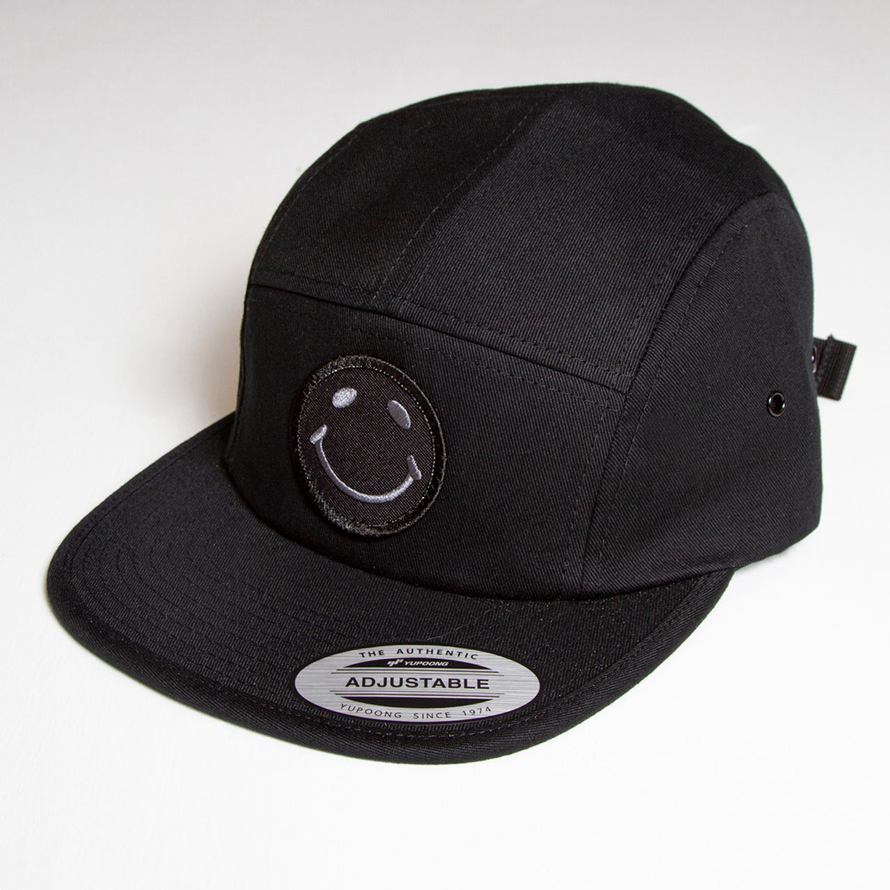 BB Smiley - 5 Panel Cap - Black