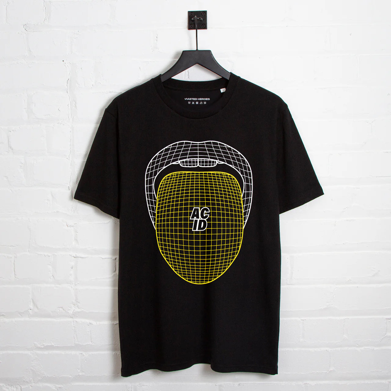 Grid Acid Drop - Tshirt - Black