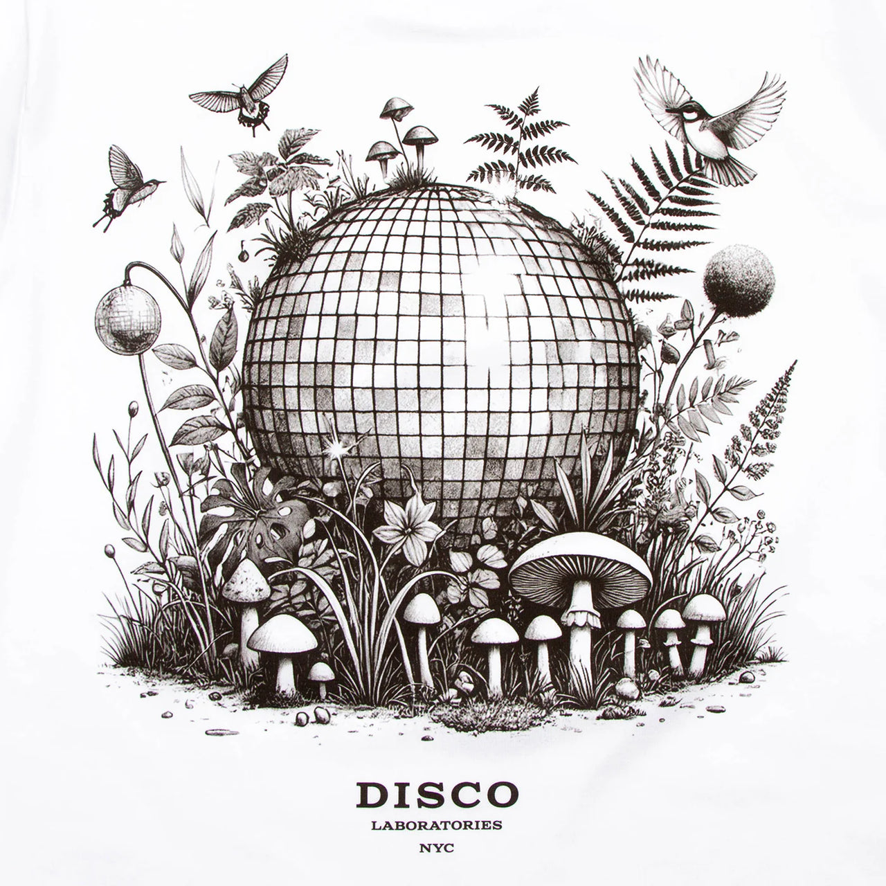 Ecology Disco Labs Back Print - Tank Tshirt - White
