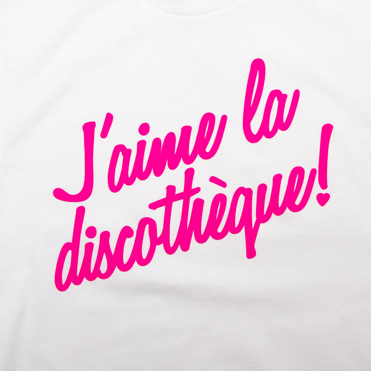 J'aime Discotheque Magenta - Tank Tshirt - White