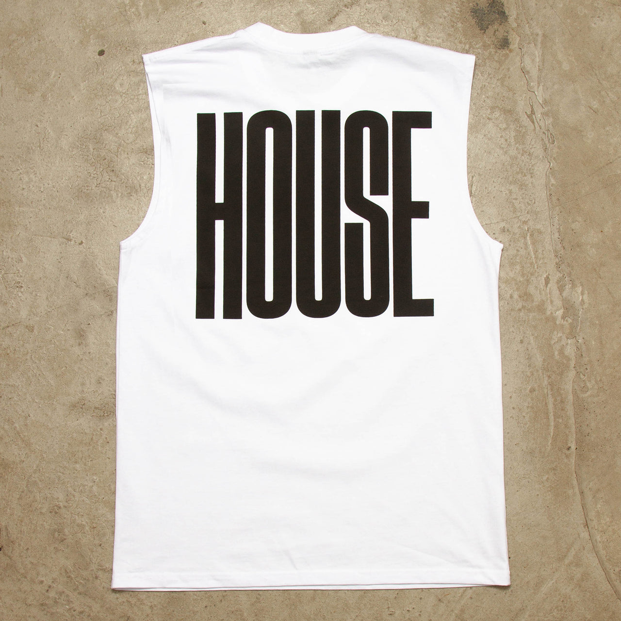 Higher House Back Print - Tank Tshirt - White
