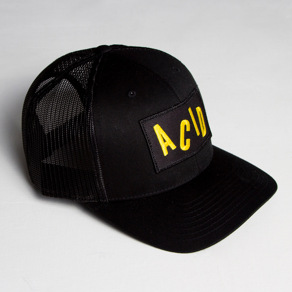 Acid Letter - Trucker Cap - Black - Wasted Heroes