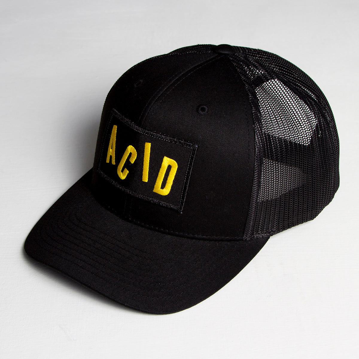 Acid Letter - Trucker Cap - Black - Wasted Heroes