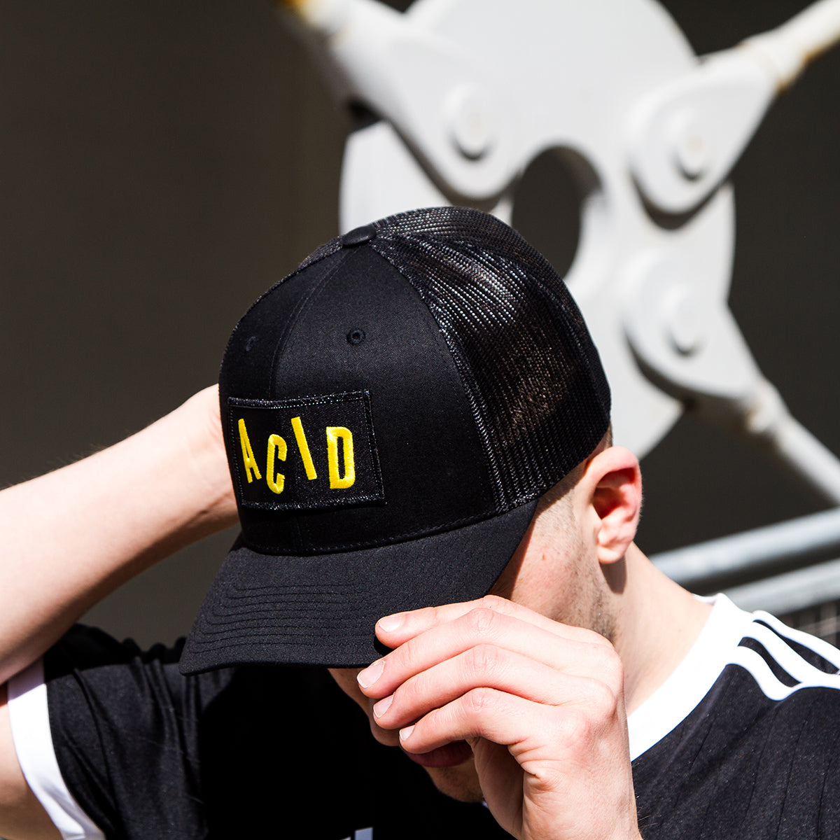 Acid Letter - Trucker Cap - Black - Wasted Heroes