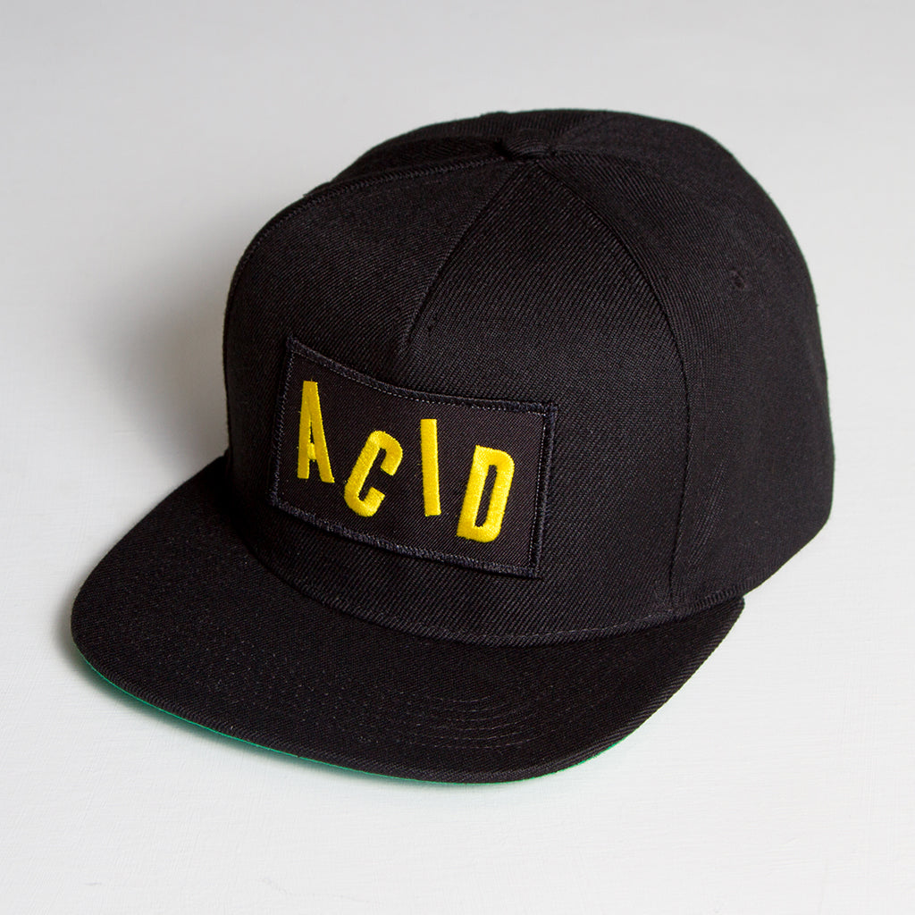 Acid Letter - Snapback - Black - Wasted Heroes